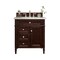 James Martin Vanities Brittany 30in Single Vanity, Burnished Mahogany w/ 3 CM Carrara Marble Top 650-V30-BNM-3CAR - alternate 1